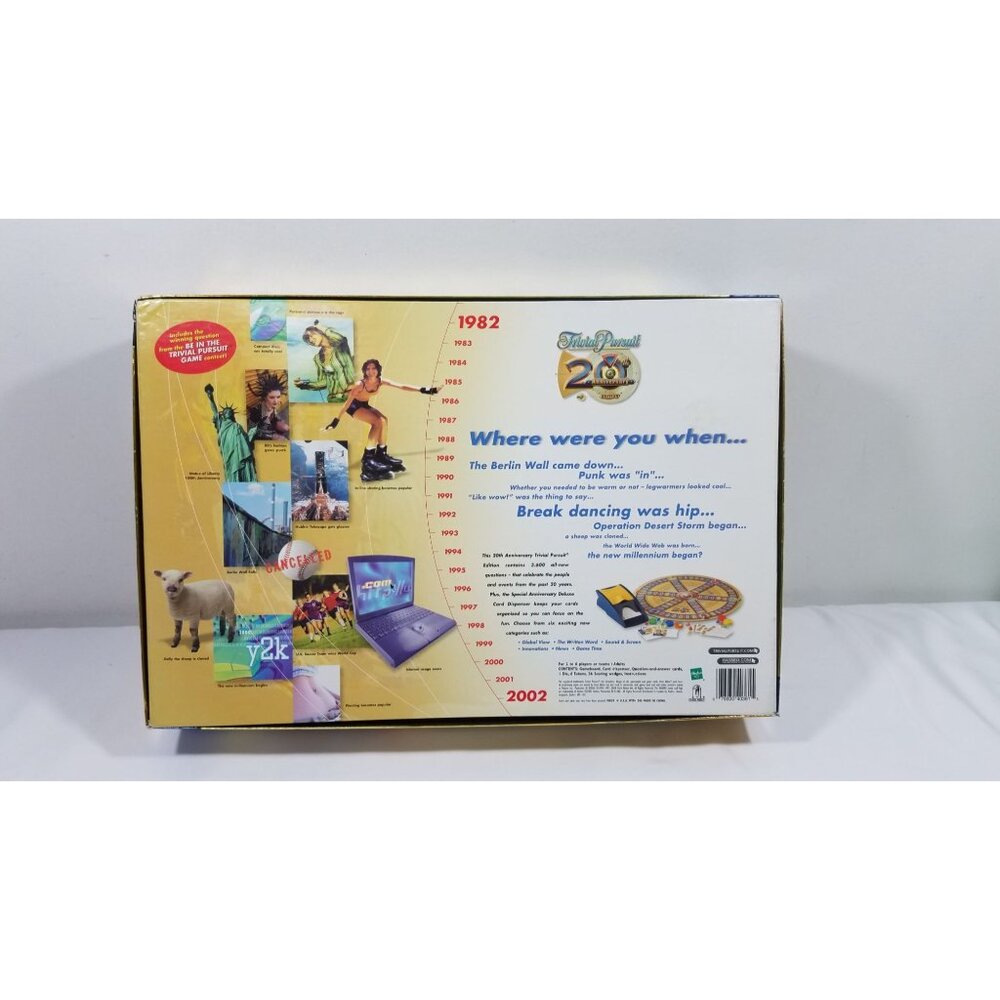 Trivial Pursuit 20th Anniversary Edition Board Game Never Played Vintage - Picture 10 of 15